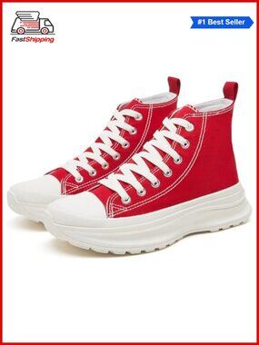 ✨ yageyan Womens High Top Sneakers Platform Canvas Casual Classic Shoes